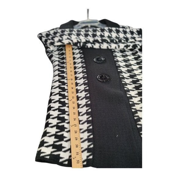 P. Luca Milano Sweater Houndstooth Pattern Acrylic Long Sleeve Women's Sz Small - Picture 5 of 9